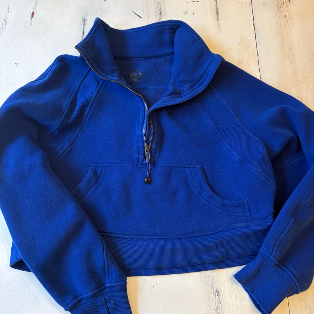 Lululemon Scuba Royal Blue Half Zip Sweatshirt